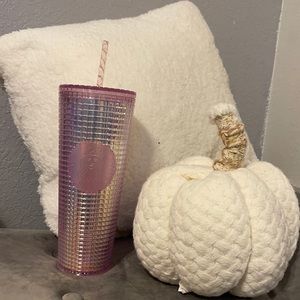 Pink disco grid tumbler